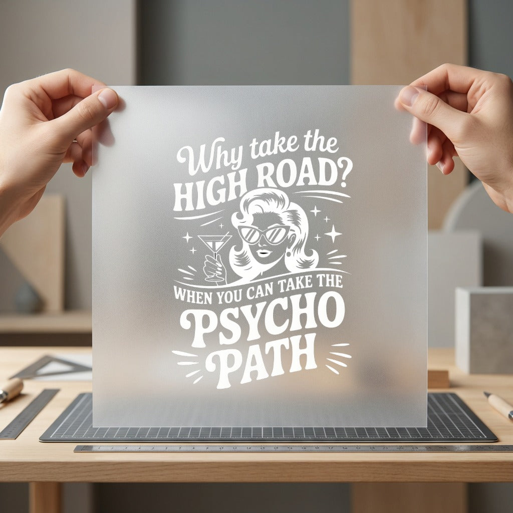 Psycho Path Pin-up Retro Mom Funny Ready to Press DTF Transfer for Dtf