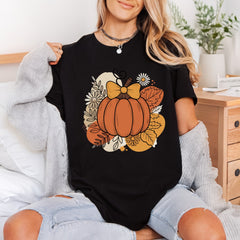Pumpkin Daisies Fall Diy Halloween Thanksgiving Ready to Press DTF Transfer for Dtf
