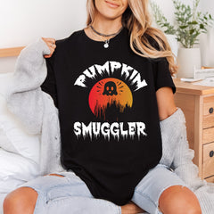 Pumpkin Smuggler Ghost Spooky Halloween Funny Ready to Press DTF Transfer for Dtf