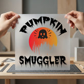 Pumpkin Smuggler Ghost Spooky Halloween Funny Ready to Press DTF Transfer for Dtf