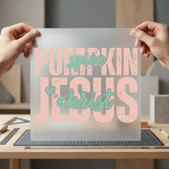Pumpkin Spice Jesus Christ Christian Faith Ready to Press DTF Transfer for Dtf