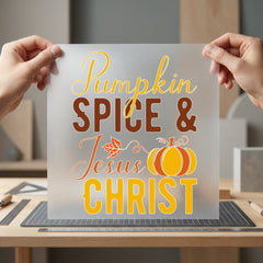 Pumpkin Spice Jesus Christ Christian Faith Ready to Press DTF Transfer for Dtf