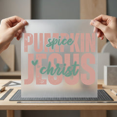 Pumpkin Spice Jesus Christ Christian Faith Ready to Press DTF Transfer for Dtf