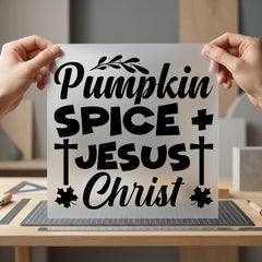 Pumpkin Spice Jesus Christ Christian Faith Ready to Press DTF Transfer for Dtf