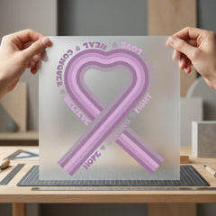 Purple Ribbon Awareness Hope Vintage Retro Ready to Press DTF Transfer for Dtf