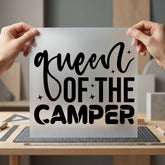 Queen Camper Life Diy Camping Ready to Press DTF Transfer for Dtf