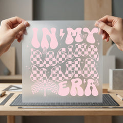 Racing Era Retro Checkered Mom Retro Ready to Press DTF Transfer for Dtf