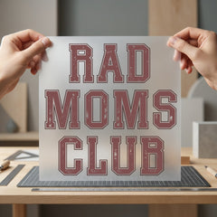 Rad Moms Club Retro Mom Funny Ready to Press DTF Transfer for Dtf