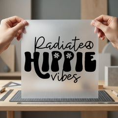 Radiate Hippie Vibes Retro Retro Boho Ready to Press DTF Transfer for Dtf