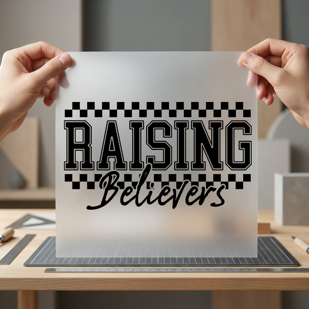 Raising Believers Faith-inspired Diy Christian Faith Ready to Press DTF Transfer for Dtf