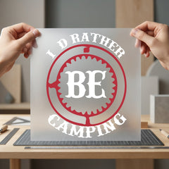 Rather Camping Retro Camp Vintage Retro Ready to Press DTF Transfer for Dtf