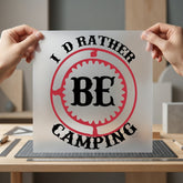 Rather Camping Retro Camp Vintage Retro Ready to Press DTF Transfer for Dtf