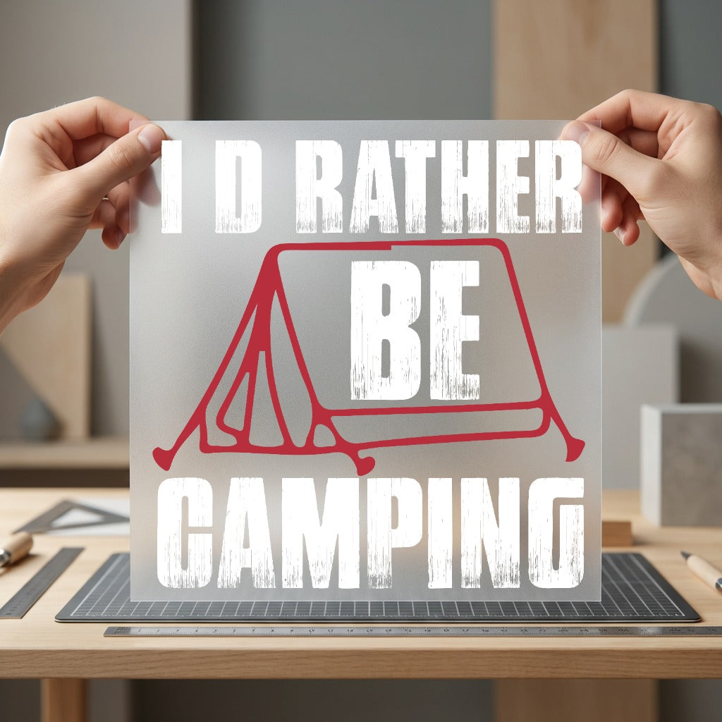 Rather Camping Retro Diy Vintage Retro Ready to Press DTF Transfer for Dtf