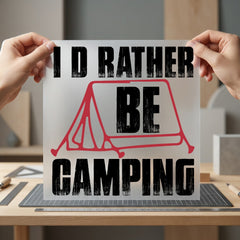 Rather Camping Retro Diy Vintage Retro Ready to Press DTF Transfer for Dtf