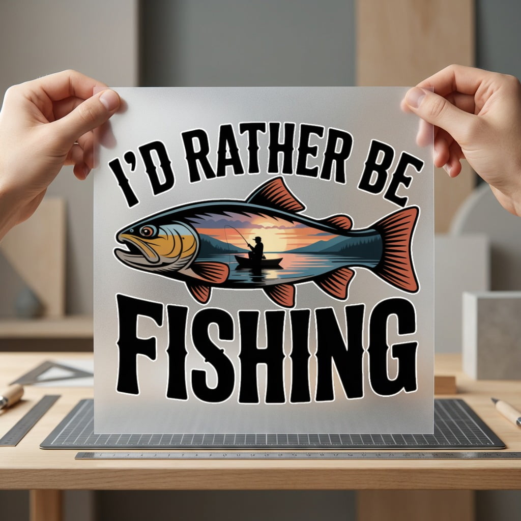 Rather Fishing Retro Diy Dad Retro Ready to Press DTF Transfer for Dtf