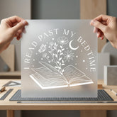 Read Past Bedtime Book Floral Ready to Press DTF Transfer for Dtf