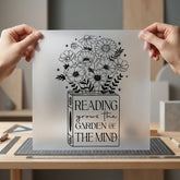 Reading Grows Garden Mind Floral Ready to Press DTF Transfer for Dtf