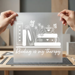 Reading Therapy Books Cozy Mindfulness Collection Positive Vibes Collection Ready to Press DTF Transfer for Dtf