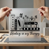 Reading Therapy Books Cozy Mindfulness Collection Positive Vibes Collection Ready to Press DTF Transfer for Dtf