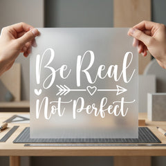 Real Not Perfect Motivational Aesthetic Ready to Press DTF Transfer for Dtf
