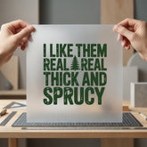 Real Thick Sprucy Forest Christmas Winter Ready to Press DTF Transfer for Dtf