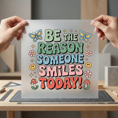 Reason Someone Smiles Today Retro Aesthetic Ready to Press DTF Transfer for Dtf