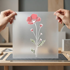 Red Poppy Flower Botanical Aesthetic Ready to Press DTF Transfer for Dtf