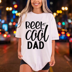Reel Dad Angler Fishing Dad Fishing Ready to Press DTF Transfer for Dtf