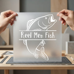 Reel Men Fish Fishing Dad Aesthetic Ready to Press DTF Transfer for Dtf
