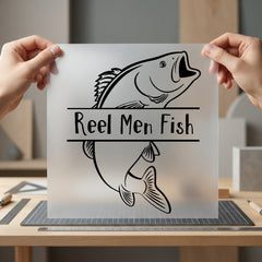 Reel Men Fish Fishing Dad Aesthetic Ready to Press DTF Transfer for Dtf