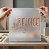 Rejoice Always Thess Inspirational Christian Faith Ready to Press DTF Transfer for Dtf