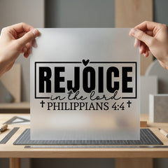 Rejoice Lord Christian Scripture Christian Faith Ready to Press DTF Transfer for Dtf