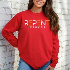 REPENT Matthew 3:2 | Call to Repentance Sweatshirt - Luckets.com
