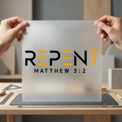 Repent Matthew Modern Faith Christian Faith Ready to Press DTF Transfer for Dtf