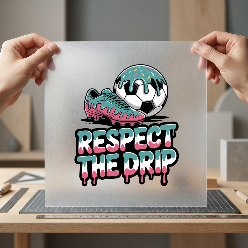 Respect Drip Soccer Retro Aesthetic Fitness Ready to Press DTF Transfer for Dtf
