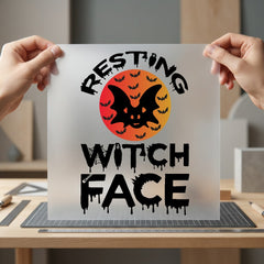 Resting Witch Face Halloween Halloween Funny Ready to Press DTF Transfer for Dtf