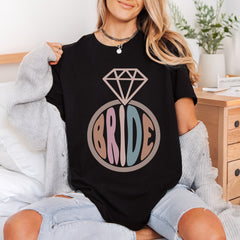 Retro Bride Diamond Ring Retro Ready to Press DTF Transfer for Dtf