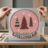 Retro Christmas Trees Holiday Christmas Vintage Ready to Press DTF Transfer for Dtf
