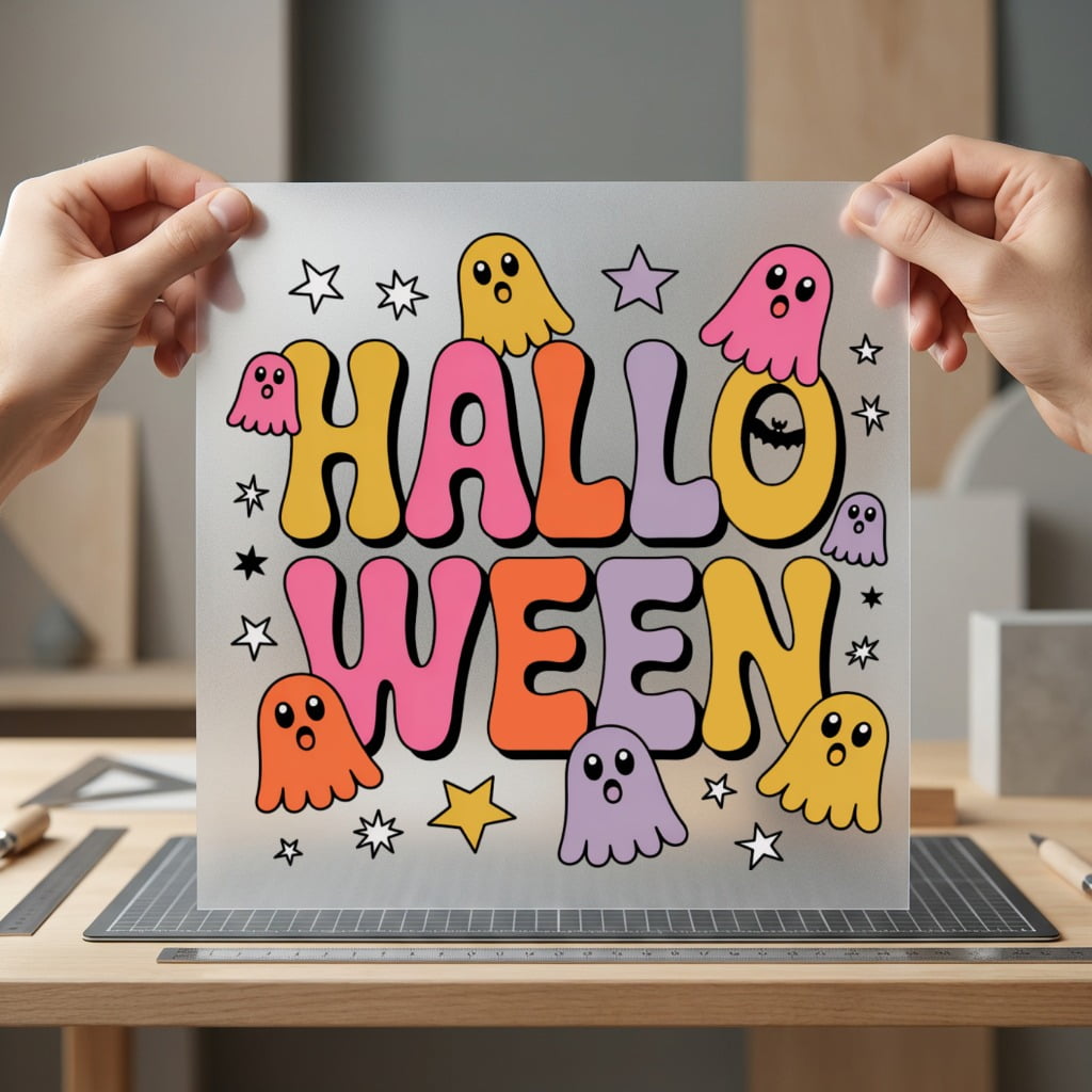 Retro Halloween Ghosts Spooky Halloween Fall Ready to Press DTF Transfer for Dtf