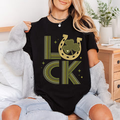 Retro Luck Clover Horseshoe Vintage Retro Ready to Press DTF Transfer for Dtf