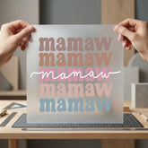 Retro Mamaw Wavy Font Grandma Vintage Ready to Press DTF Transfer for Dtf