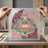 Retro Merry Bright Christmas Christmas Retro Ready to Press DTF Transfer for Dtf