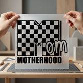 Retro Mom Motherhood Checkered Mom Vintage Ready to Press DTF Transfer for Dtf