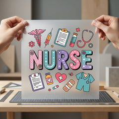 Retro Nurse Healthcare Medical Nurse Retro Ready to Press DTF Transfer for Dtf