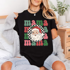 Retro Santa Mama Groovy Christmas Mom Ready to Press DTF Transfer for Dtf