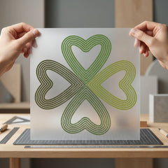 Retro Shamrock Hearts Green Vintage Retro Ready to Press DTF Transfer for Dtf
