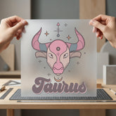 Retro Taurus Zodiac Mystical Vintage Retro Ready to Press DTF Transfer for Dtf