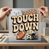 Retro Touchdown Football Game Retro Fitness Ready to Press DTF Transfer for Dtf