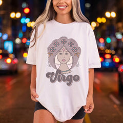 Retro Virgo Zodiac Vintage Vintage Retro Ready to Press DTF Transfer for Dtf
