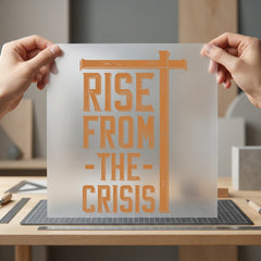 Rise From Crisis Motivational Vintage Retro Ready to Press DTF Transfer for Dtf